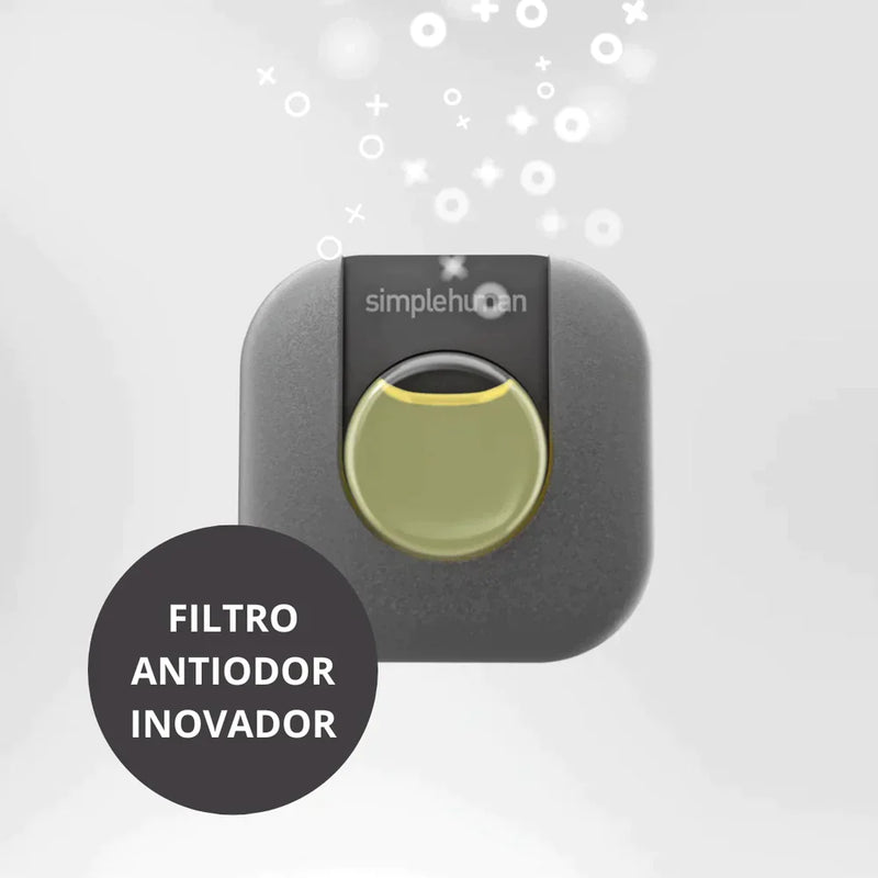 Lixeira Automática Simple Clean com Compartimento Duplo e Sensor de Voz   + 4 capsulas anti-odor de BRINDE!