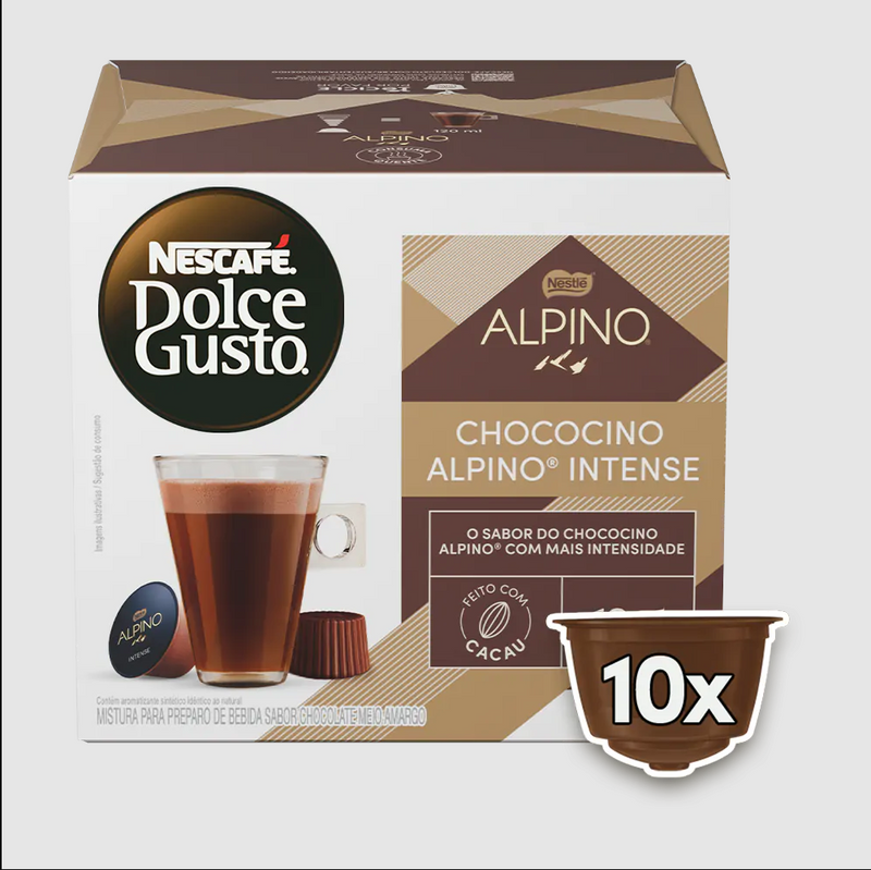 Cafeteira Portátil 2 Em 1, Cafeteira Cápsula Americana + 10 Cápsulas Chococino Alpino